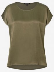 More & More Koszulka w kolorze khaki rozmiar: 36. Brązowe bluzki More & More, bez wzorów, bez kołnierzyka, bez ramiączek. Za 95.69 zł.