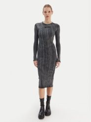 Karl Lagerfeld Jeans Sukienka codzienna B1W13055 Szary Slim Fit. Szare sukienki Karl Lagerfeld Jeans, na co dzień, m, bez wzorów, z bawełny, bez kołnierzyka, bez ramiączek, proste. Za 789.99 zł.