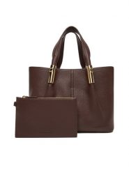 Elisabetta Franchi Torebka BS-42A-56E2-V400 Brązowy. Brązowe torebki klasyczne Elisabetta Franchi, bez wzorów, ze skóry, bez dodatków. Za 1,739.00 zł.