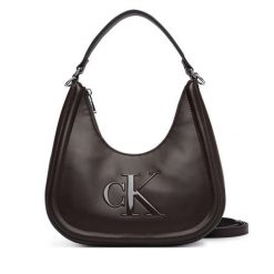 Torebka Calvin Klein. Brązowe torebki klasyczne Calvin Klein, bez wzorów, bez dodatków. Za 409.99 zł.