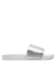 Calvin Klein Jeans Klapki Slide Ny Pearl YW0YW01243 Srebrny. Szare klapki Calvin Klein Jeans, bez wzorów, z jeansu, bez obcasa. Za 179.99 zł.