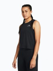 Under Armour Top funkcyjny w kolorze czarnym rozmiar: S. Czarne topy Under Armour, s, bez wzorów, z materiału, bez kołnierzyka, bez ramiączek. Za 100.04 zł.