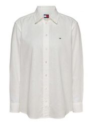 TOMMY JEANS Koszula w kolorze kremowym rozmiar: XS. Brązowe koszule Tommy Jeans, xs, bez wzorów, z jeansu, bez kołnierzyka, bez ramiączek. Za 251.53 zł.