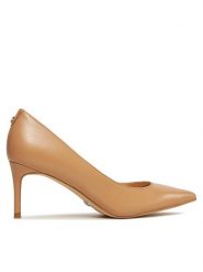 Guess Szpilki Bravo4 FLPBV4 LEA08 Beżowy. Brązowe szpilki Guess, z aplikacjami, ze skóry, bez obcasa, na szpilce, bez zapięcia. Za 449.99 zł.