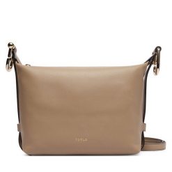 Torebka Furla. Brązowe listonoszki Furla, bez wzorów, bez dodatków. Za 1,199.00 zł.