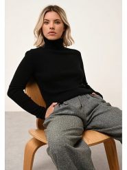 Just Cashmere Kaszmirowy golf "Ava" w kolorze czarnym rozmiar: XL. Czarne golfy Just Cashmere, xl, bez wzorów, z kaszmiru, bez ramiączek. Za 375.08 zł.