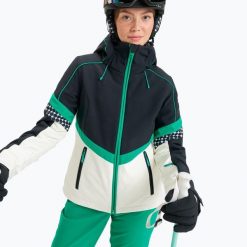 Kurtka snowboardowa damska ROXY Peak Chic Softshell. Czarne kurtki narciarskie Roxy, xs, bez wzorów, z elastanu, bez kaptura, snowboardowy, primaloft. Za 1,059.00 zł.