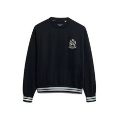 Bluza damska Superdry Country Club Crest. Niebieskie bluzy sportowe Superdry, l, bez wzorów, z materiału, bez kaptura. Za 282.00 zł.