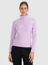 4F Bluza polarowa w kolorze fioletowym rozmiar: L. Różowe bluzy 4f, l, bez wzorów, z polaru, bez kaptura. Za 52.30 zł.