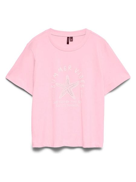 Vero Moda Koszulka w kolorze jasnoróżowym rozmiar: S. Różowe bluzki Vero Moda, s, bez wzorów, z bawełny, bez kołnierzyka, bez ramiączek. Za 68.95 zł.