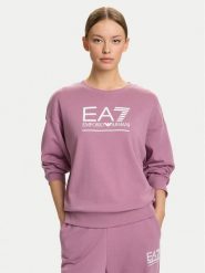 EA7 Emporio Armani Bluza 7W000416 AF12473 UA272 Różowy Relaxed Fit. Czerwone bluzy EA7 Emporio Armani, l, bez wzorów, z bawełny, bez kaptura. Za 439.99 zł.