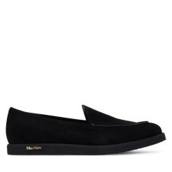 Lordsy Max Mara. Czarne lordsy Max Mara, bez wzorów, bez obcasa, bez zapięcia. Za 2,349.00 zł.
