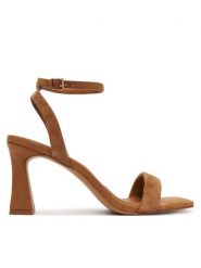 Aldo Sandały Austorai 14190559 Brązowy. Brązowe sandały Aldo, bez wzorów, ze skóry, bez obcasa, na słupku, bez zapięcia. Za 379.99 zł.