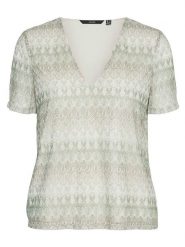 Vero Moda Koszulka w kolorze khaki rozmiar: XS. Brązowe bluzki Vero Moda, xs, bez wzorów, bez kołnierzyka, bez ramiączek. Za 26.38 zł.