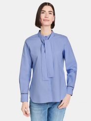 Gerry Weber Bluzka w kolorze błękitnym rozmiar: 46. Niebieskie bluzki Gerry Weber, bez wzorów, z bawełny, bez kołnierzyka, bez ramiączek. Za 136.45 zł.