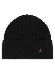 Calvin Klein Czapka LV04F8118G Czarny. Czarne czapki Calvin Klein, bez wzorów, z wełny. Za 169.99 zł.