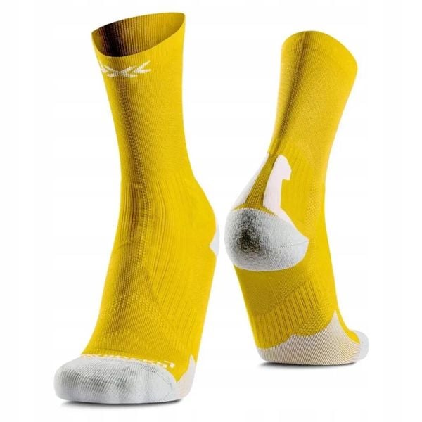 Skarpety unisex X-Socks Bike Perform Crew Flash Yellow Y012. Żółte skarpety X Socks, bez wzorów. Za 119.99 zł.