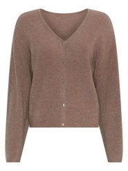 MOSS COPENHAGEN Kardigan w kolorze jasnobrązowym rozmiar: M/L. Brązowe kardigany Moss Copenhagen, l, bez wzorów, z wełny. Za 209.95 zł.