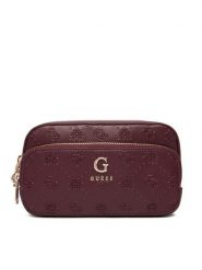 Guess Kosmetyczka PW7545 P5473 Bordowy. Czerwone kufry i kosmetyczki Guess, z aplikacjami, ze skóry, bez dodatków. Za 259.99 zł.