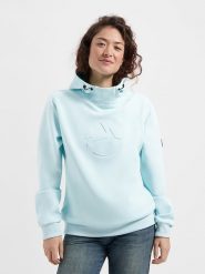 TRAVELIN' Bluza "Maren" w kolorze błękitnym rozmiar: 3XL. Niebieskie bluzy Travelin', xl, z aplikacjami, ze skóry, z kapturem. Za 237.73 zł.