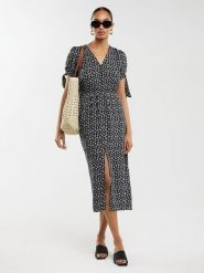 BIG STAR Sukienka w kolorze czarnym rozmiar: L. Czarne sukienki Big Star, l, bez wzorów, z wiskozy, retro, bez kołnierzyka, bez ramiączek, midi. Za 87.99 zł.