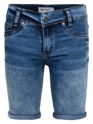 Blue Effect Szorty dżinsowe - Slim fit - w kolorze granatowym rozmiar: 152. Niebieskie szorty Blue Effect, z aplikacjami, ze skóry, klasyczne. Za 76.95 zł.