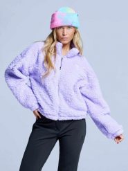 Kurtka Fluffy - Damska - Cztery pory roku - Miś - Liliowa. Fioletowe kurtki narciarskie POEDERBAAS, l, bez wzorów, z materiału, bez kaptura, narciarskie. Za 199.42 zł.