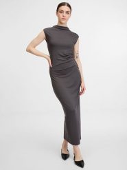 Orsay Sukienka w kolorze antracytowym rozmiar: XL. Czarne sukienki Orsay, xl, bez wzorów, bez kołnierzyka, bez ramiączek, maxi. Za 57.20 zł.