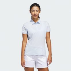 Koszulka Ultimate365 Tour Twistknit Polo. Niebieskie bluzki Adidas, bez wzorów, z materiału, sportowe, bez kołnierzyka, bez ramiączek. Za 329.00 zł.