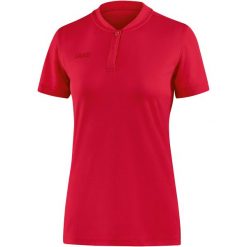 Damska koszulka polo Jako Prestige. Czerwone koszulki polo JAKO, bez wzorów, bez kołnierzyka, bez ramiączek. Za 169.50 zł.