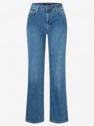 More & More Dżinsy - Comfort fit - w kolorze niebieskim rozmiar: 34. Niebieskie jeansy More & More, z aplikacjami, z podwyższonym stanem. Za 166.88 zł.