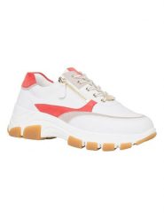 HASSIA Skórzane sneakersy "Lissabon" w kolorze biało-różowym rozmiar: 42,5. Białe trampki HASSIA, bez wzorów, bez zapięcia. Za 404.99 zł.