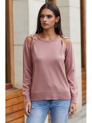 Milan Kiss Sweter w kolorze jasnoróżowym rozmiar: L. Różowe swetry Milan Kiss, l, bez wzorów, bez ramiączek. Za 128.33 zł.