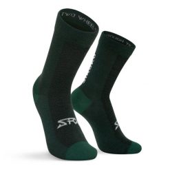 Skarpetki rowerowe unisex z wełną merino SRX Arbor Si. Zielone skarpety SIROKO, bez wzorów, z elastanu. Za 75.00 zł.