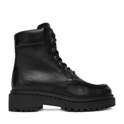 Trzewiki G-Star Raw. Czarne botki G-Star Raw, bez wzorów, bez obcasa, na płaskiej podeszwie, bez zapięcia. Za 479.99 zł.