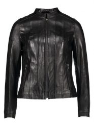 Bugatti Skórzana kurtka w kolorze czarnym rozmiar: 40. Czarne kurtki Bugatti, bez wzorów, ze skóry, bez kaptura. Za 717.99 zł.