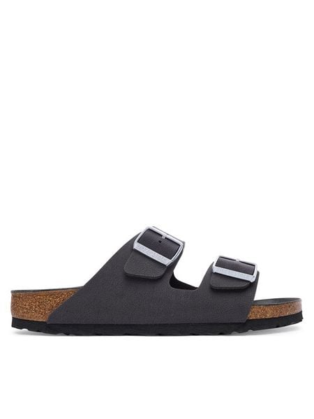 Birkenstock Klapki Arizona 1032829 Szary ciemny. Szare klapki Birkenstock, bez wzorów, ze skóry, bez obcasa. Za 404.99 zł.