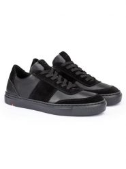LLOYD Skórzane sneakersy w kolorze czarno-antracytowym rozmiar: 38. Czarne trampki LLOYD, bez wzorów, z materiału, bez zapięcia. Za 351.38 zł.