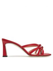Pollini Klapki SA28217C0MTC0501 Czerwony. Czerwone klapki Pollini, bez wzorów, ze skóry, bez obcasa. Za 869.99 zł.