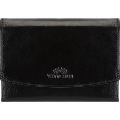 Portfel. Czarne portfele Wittchen, z aplikacjami, ze skóry. W wyprzedaży za 199.90 zł.
