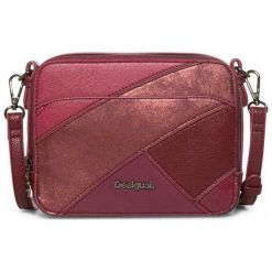 Desigual torebka damska Priya Jasper burgundowa. Czerwone torebki klasyczne Desigual, bez wzorów, bez dodatków. W wyprzedaży za 212.00 zł.