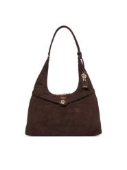 Guess Torebka Ella HWSG97 54010 Brązowy. Brązowe torebki klasyczne Guess, z aplikacjami, z materiału, bez dodatków. Za 634.99 zł.