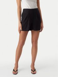 Vero Moda Szorty materiałowe Jesmilo 10279694 Czarny Regular Fit. Czarne szorty Vero Moda, bez wzorów, ze lnu. Za 79.99 zł.