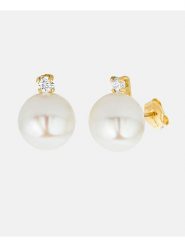 Revoni Złote kolczyki-wkrętki z perłami i cyrkoniami rozmiar: onesize. Białe kolczyki Revoni, z cyrkonią, złote. Za 848.99 zł.