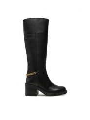 MICHAEL Michael Kors Kozaki Carlisle Boot 40F4CLMB5L Czarny. Czarne kozaki MICHAEL Michael Kors, ze skóry, bez obcasa, na słupku, bez zapięcia. Za 1,689.00 zł.
