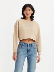Levi´s Bluza w kolorze beżowym rozmiar: XS. Brązowe bluzy s, bez wzorów, bez kaptura. Za 92.21 zł.