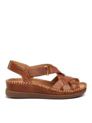 Pikolinos Sandały W8K-0741 Brązowy. Brązowe sandały Pikolinos, bez wzorów, ze skóry, bez obcasa, na płaskiej podeszwie, bez zapięcia. Za 339.99 zł.