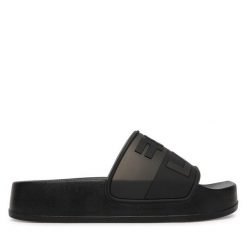 Klapki REPLAY. Czarne klapki Replay, bez wzorów, bez obcasa. Za 199.99 zł.