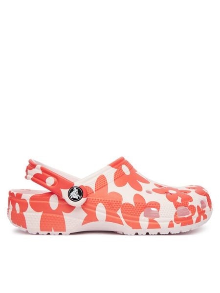 Crocs Klapki Classic Pop Petals Clog 214090 Różowy. Czerwone klapki Crocs, bez wzorów, z tworzywa sztucznego, bez obcasa. Za 259.99 zł.