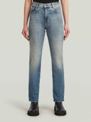 G-Star Dżinsy - Regular fit - w kolorze błękitnym rozmiar: W33/L32. Niebieskie jeansy G-Star, l, z aplikacjami, z podwyższonym stanem. Za 267.92 zł.